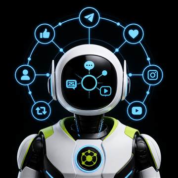 Illustrated AI avatar for Nico Flores, Social Media Manager